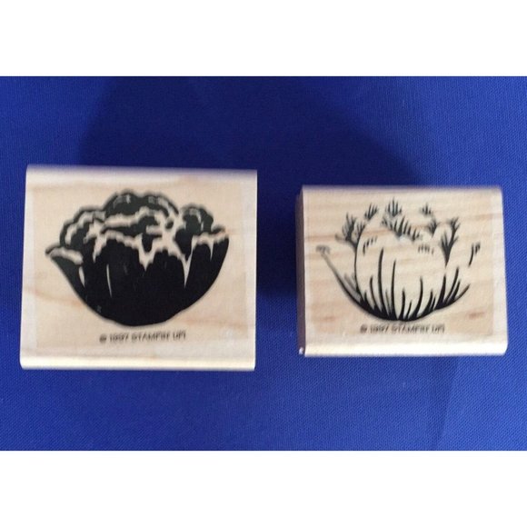 Stampin' Up Definitely Decorative Regal Rose 10 Stamps Two Step Retired 1997 - Picture 5 of 10